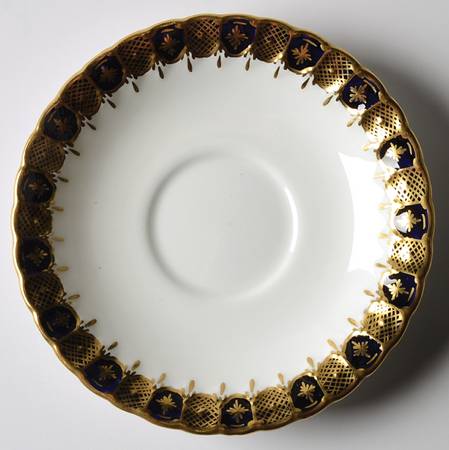 Heraldic Cobalt Blue Saucer