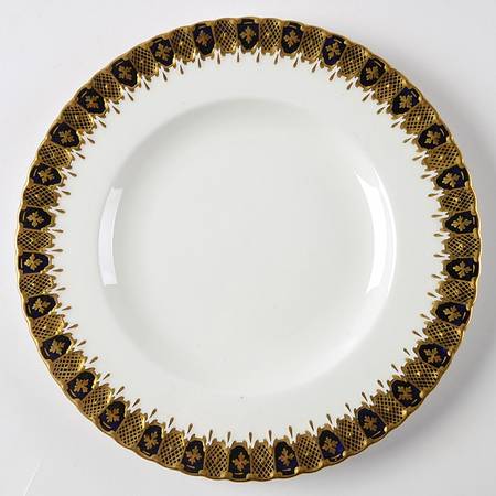 Heraldic Cobalt Blue Luncheon Plate