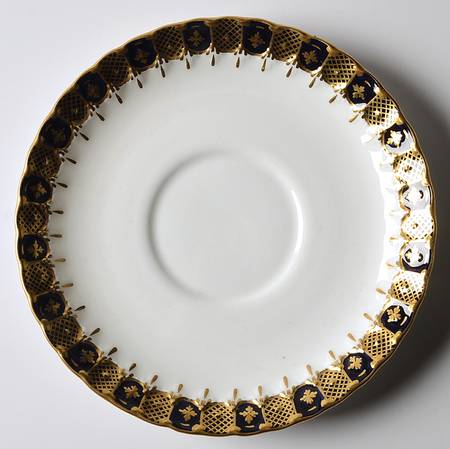 Heraldic Cobalt Blue Saucer for Cream Soup Bowl