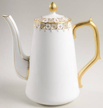 Heraldic Gold Coffee Pot & Lid