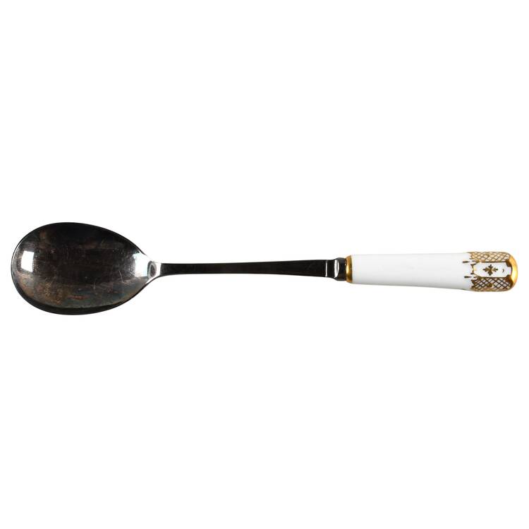 Heraldic Gold Salad Serving Spoon with Stainless Bowl