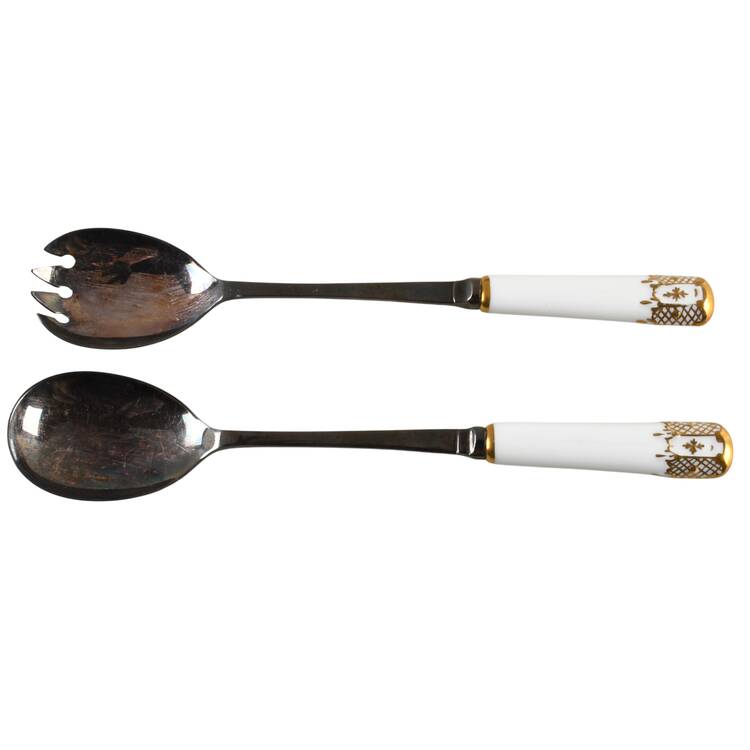 Heraldic Gold (2 Piece) Salad Set with Stainless Bowl