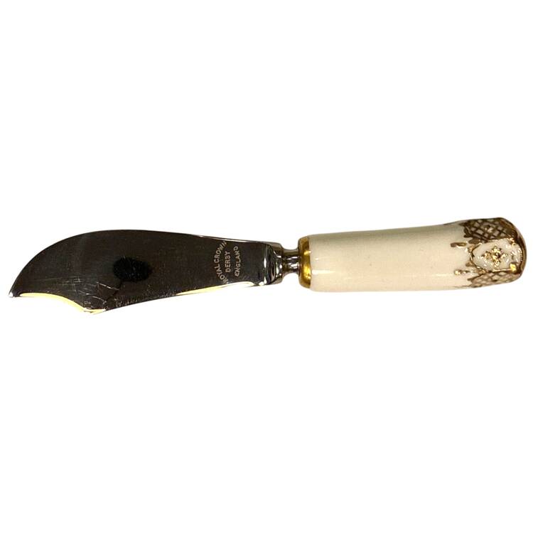 Heraldic Gold Individual Cheese Knife with Stainless Blade