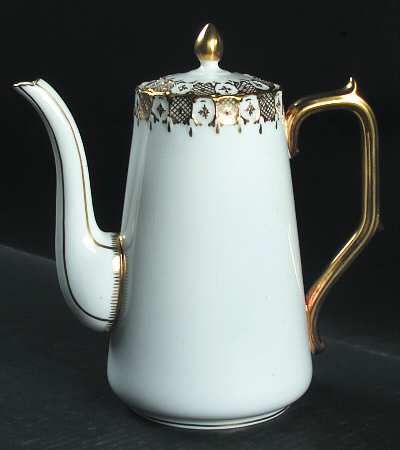 Heraldic Gold Coffee Pot & Lid