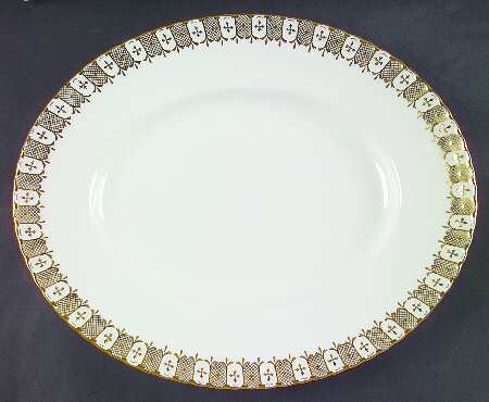 Heraldic Gold 15" Oval Serving Platter