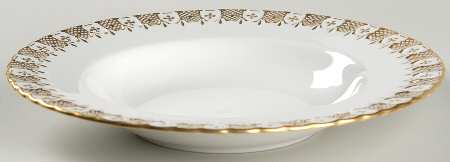 Heraldic Gold Rim Soup Bowl