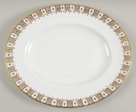 Heraldic Gold 13" Oval Serving Platter