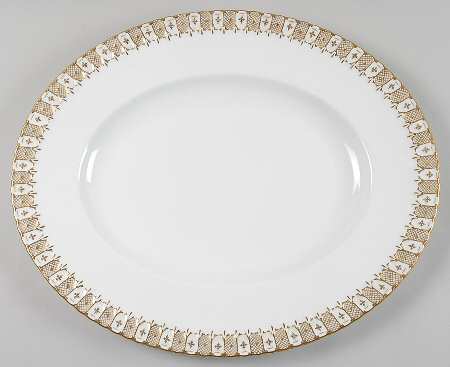 Heraldic Gold 17" Oval Serving Platter
