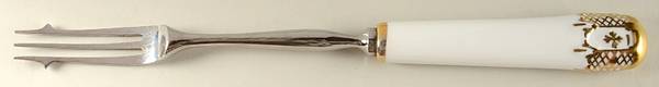 Heraldic Gold Carving Fork with Stainless Prongs