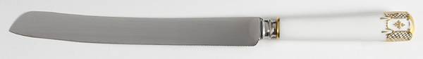 Heraldic Gold Wedding Cake Knife with Stainless Blade