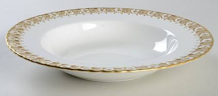 Heraldic Gold Large Rim Soup Bowl