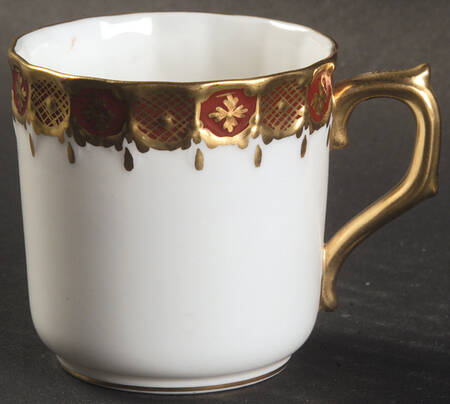 Heraldic Maroon Flat Demitasse Cup