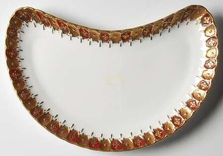 Heraldic Maroon Crescent Salad Plate
