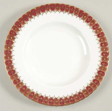 Heraldic Maroon Luncheon Plate