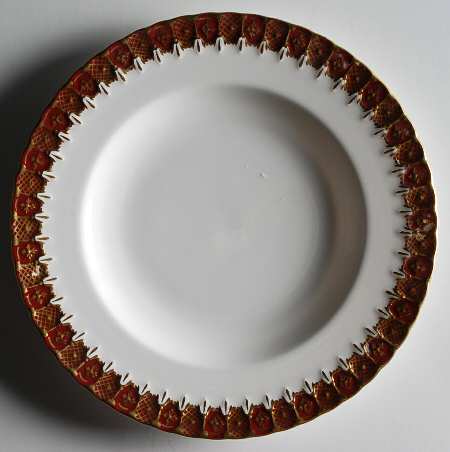 Heraldic Maroon Salad Plate