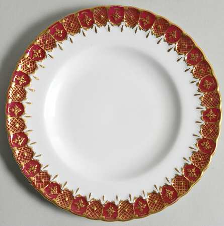 Heraldic Maroon Bread & Butter Plate