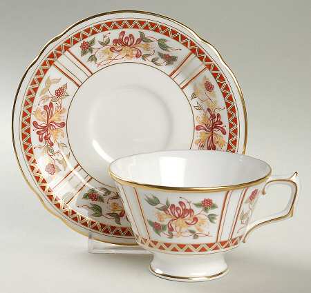 Honeysuckle Footed Cup & Saucer Set