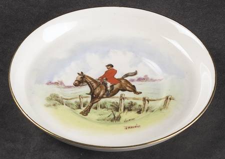 Hunting Scenes Saucer for Flat Demitasse Cup