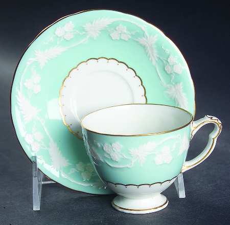Kendal Celadon Footed Demitasse Cup & Saucer Set