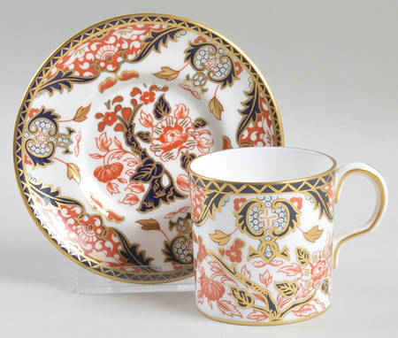 Kings (Newer Backstamp) Flat Demitasse Cup & Saucer Set
