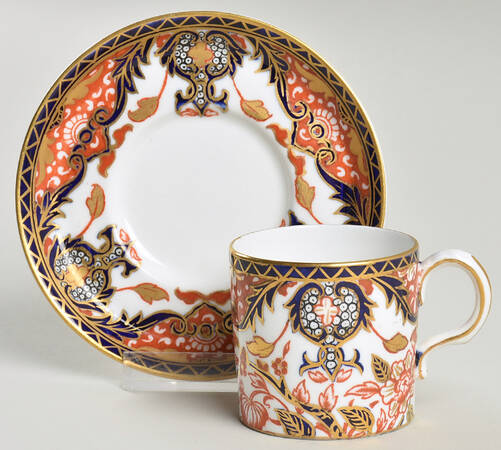 Kings (Newer Backstamp) Flat Demitasse Cup & Saucer Set