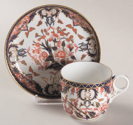 Kings (Newer Backstamp) Flat Demitasse Cup & Saucer Set