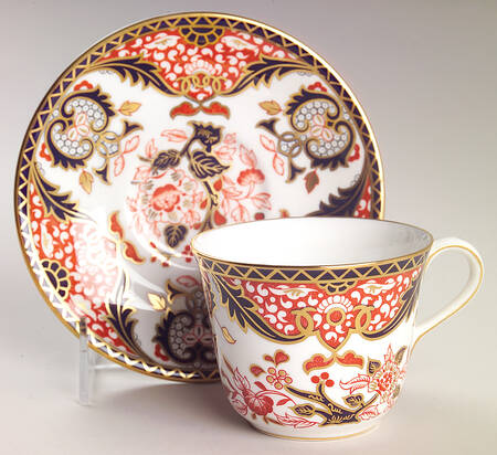 Kings (Newer Backstamp) Flat Cup & Saucer Set