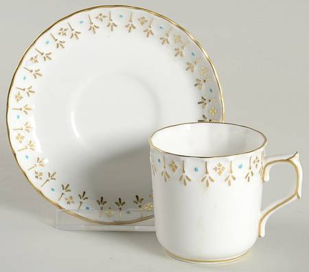 Lancelot Flat Demitasse Cup & Saucer Set