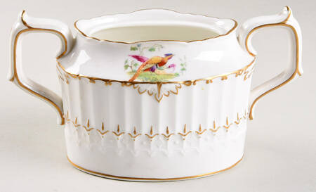 Lowestoft Pheasant Sugar Bowl No Lid