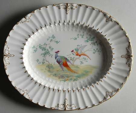 Lowestoft Pheasant 13" Oval Serving Platter