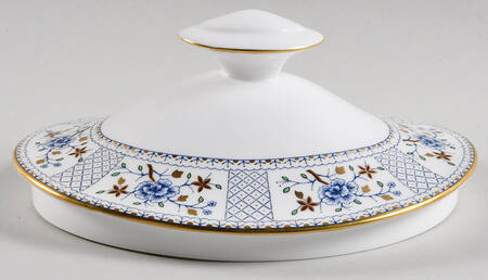 Mandarin Blue Lid for Oval Vegetable