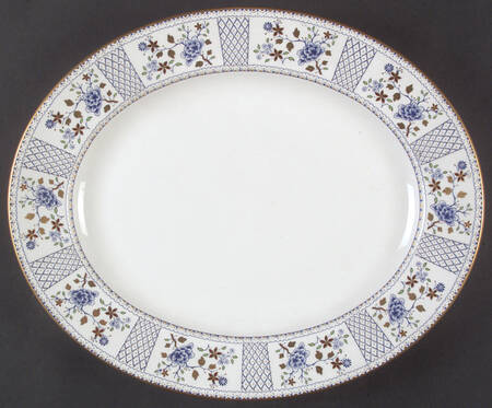 Mandarin Blue 13" Oval Serving Platter