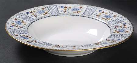Mandarin Blue Rim Soup Bowl