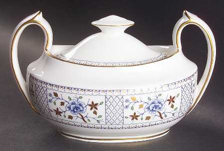 Mandarin Blue Sugar Bowl & Lid