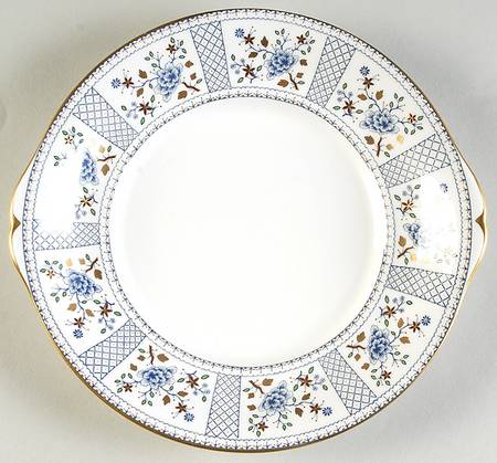 Mandarin Blue Handled Cake Plate