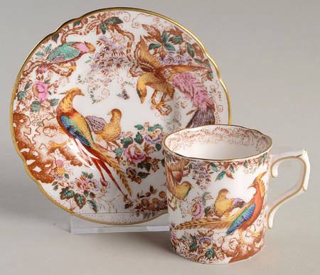 Olde Avesbury (Ely Chelsea Shape) Flat Demitasse Cup & Saucer Set by Royal Crown Derby