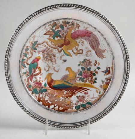 Olde Avesbury (Ely Chelsea Shape) Salad Plate with Sterling Rim