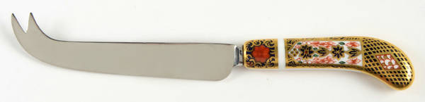 Old Imari Cheese Knife with Stainless Blade