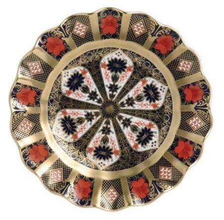 Old Imari Fluted Salad/Dessert Plate
