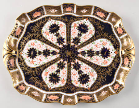 Old Imari 13" Oval Handled Tray