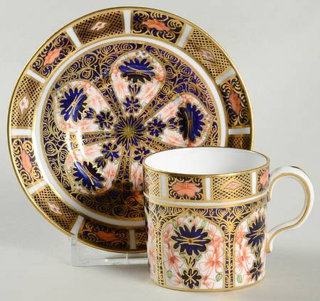 Old Imari Flat Demitasse Cup & Saucer Set