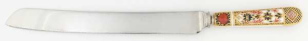 Old Imari Wedding Cake Knife with Stainless Blade