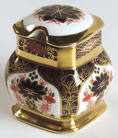 Old Imari Mustard Jar & Lid