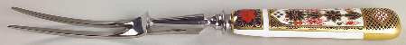 Old Imari Carving Fork with Stainless Prongs
