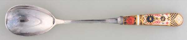 Old Imari Salad Serving Spoon with Stainless Bowl
