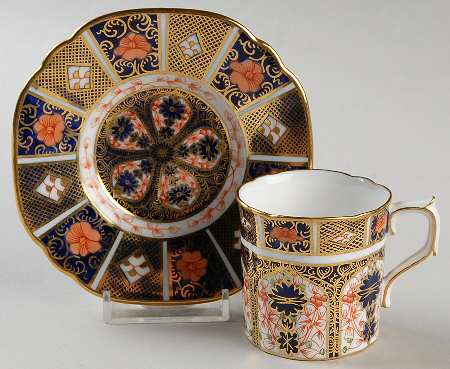 Old Imari Flat Demitasse Cup & Saucer Set