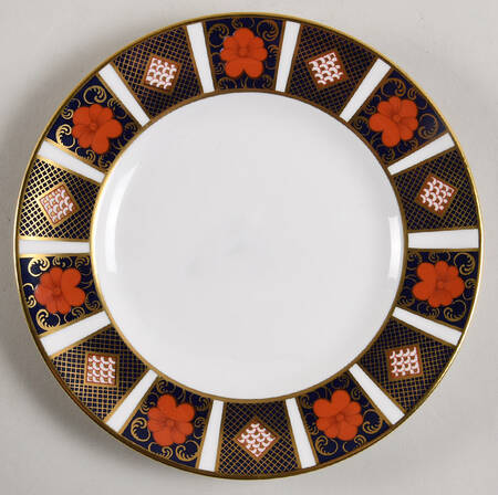 Old Imari Border Salad Plate by Royal Crown Derby