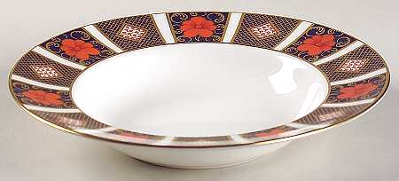 Old Imari Border Rim Soup Bowl