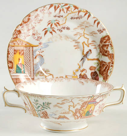 Orient Footed Cream Soup Bowl & Saucer Set