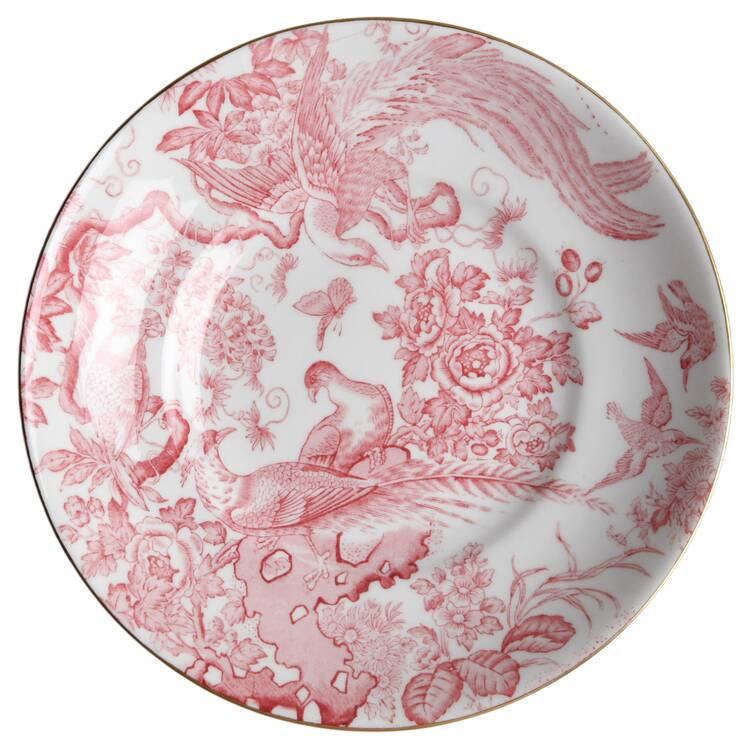 Pink Aves Saucer for Breakfast Cup